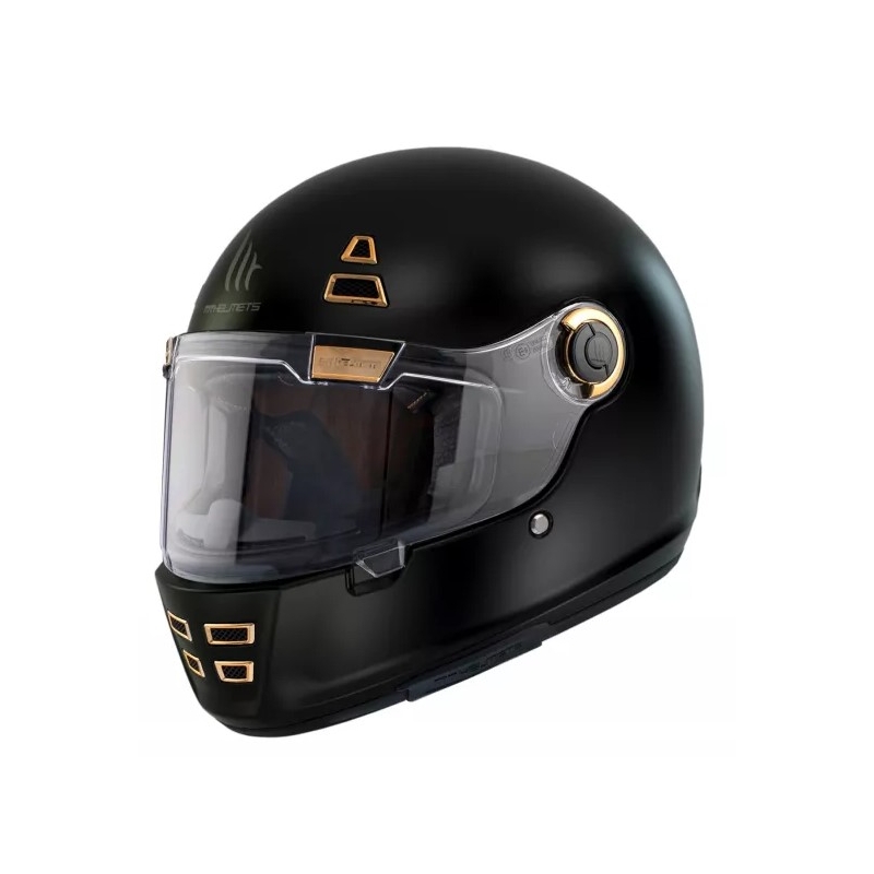 MT Jarama Solid A1 integreret motorcykelhjelm sort mat