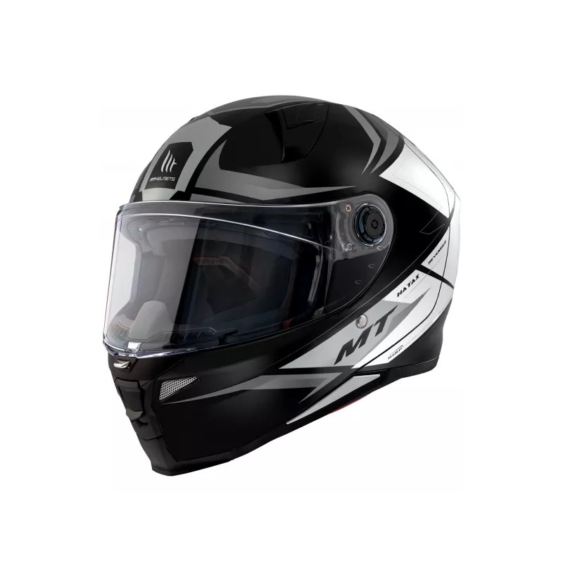 MT Revenge 2 Hatax sort og hvid integreret motorcykelhjelm udsalg