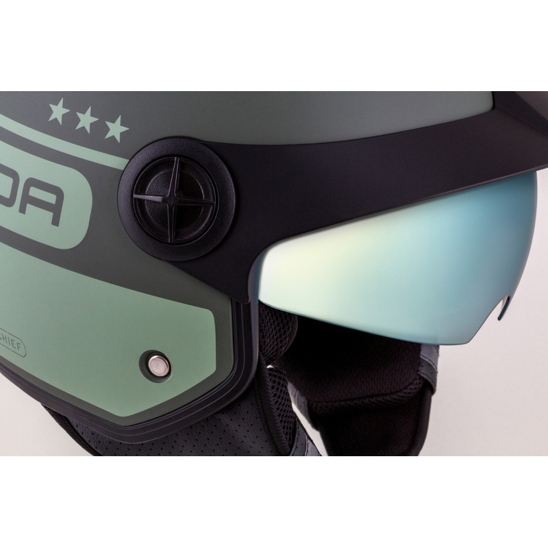Cassida Handy Plus Chief åben motorcykelhjelm grøn