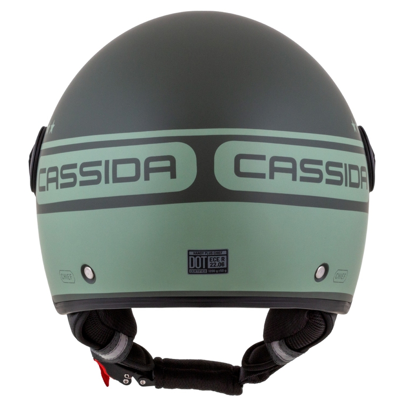 Cassida Handy Plus Chief åben motorcykelhjelm grøn