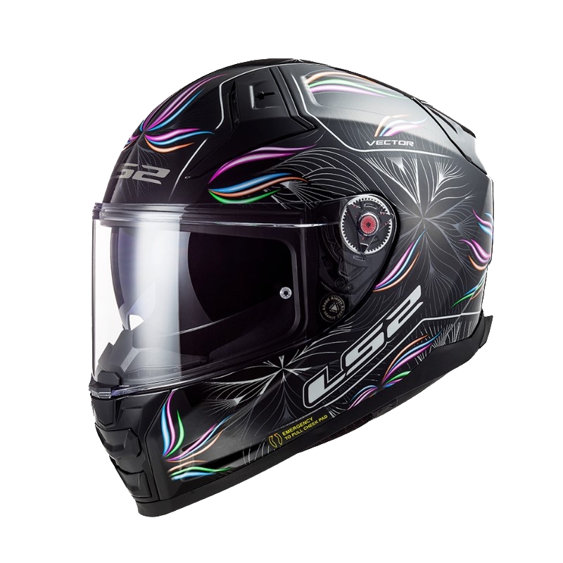 LS2 FF811 Vector II Tropical hvid-violet-sort integreret motorcykelhjelm