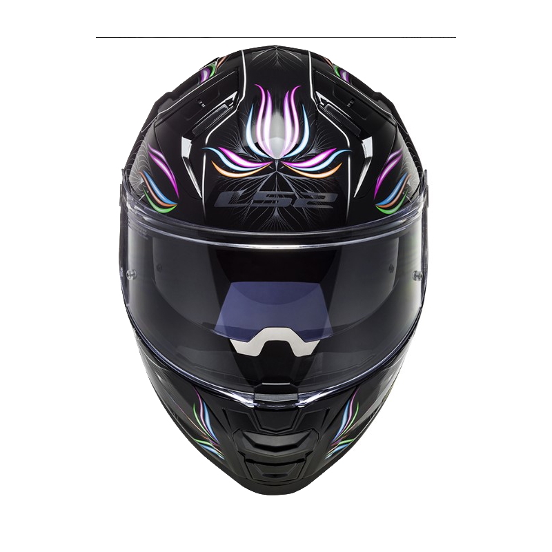 LS2 FF811 Vector II Tropical hvid-violet-sort integreret motorcykelhjelm
