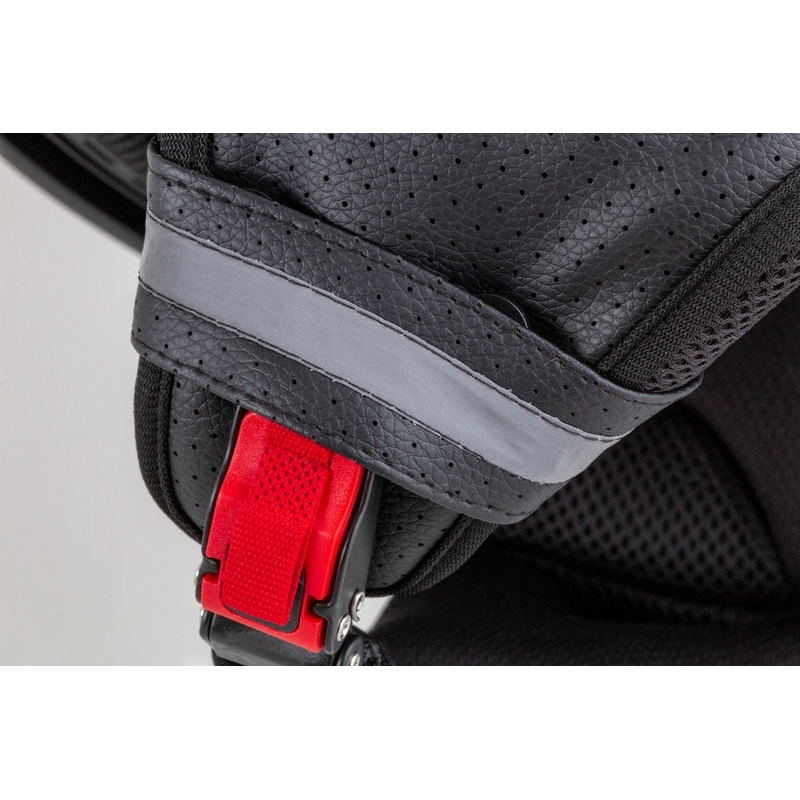 Cassida Handy Plus Linear Open motorcykelhjelm rød-sort