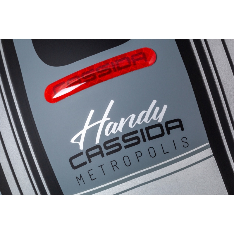 Cassida Handy Metropolis Vision åben motorcykelhjelm sort-reflekterende grå