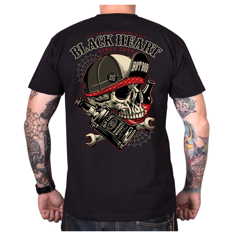 T-shirt til mænd Black Heart Commander sort