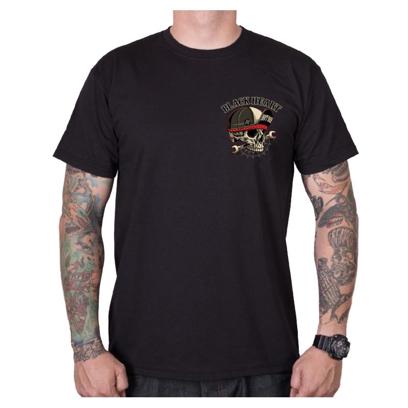 T-shirt til mænd Black Heart Commander sort