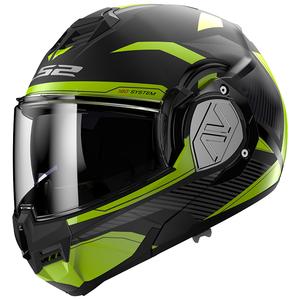 Flip-up motorcykelhjelm LS2 FF906 Advant Revo sort-fluogul mat