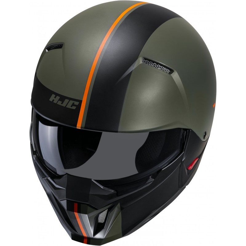 Åben hjelm med maske HJC i20 Batol MC4SF orange-sort-grøn udsalg
