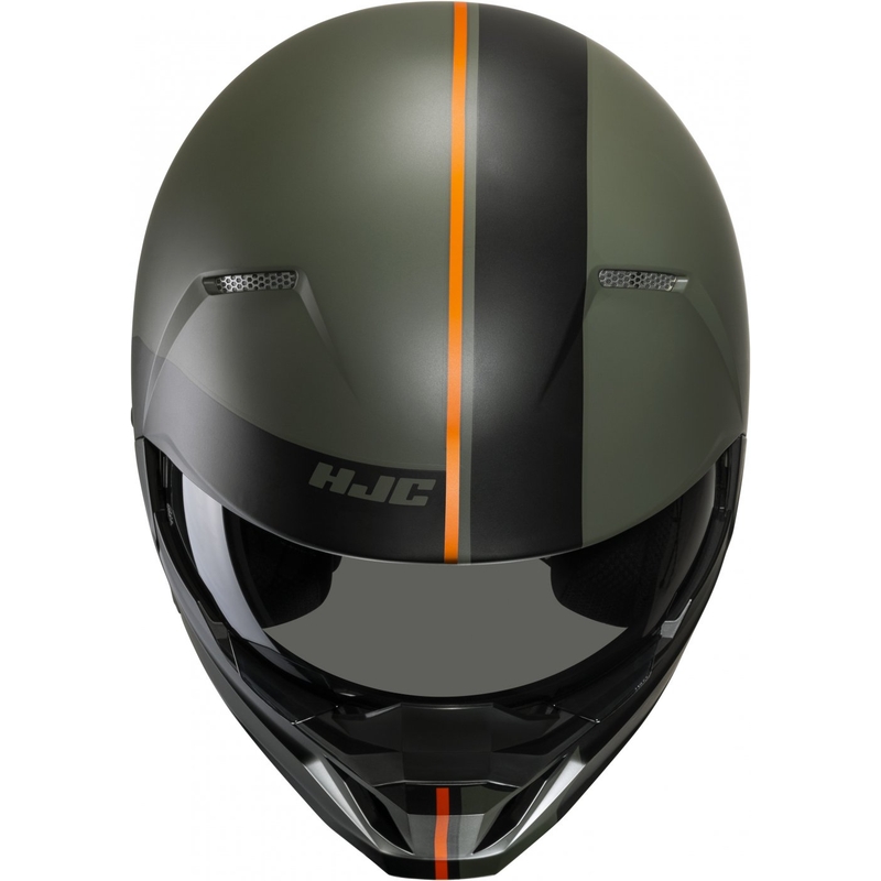 Åben hjelm med maske HJC i20 Batol MC4SF orange-sort-grøn udsalg