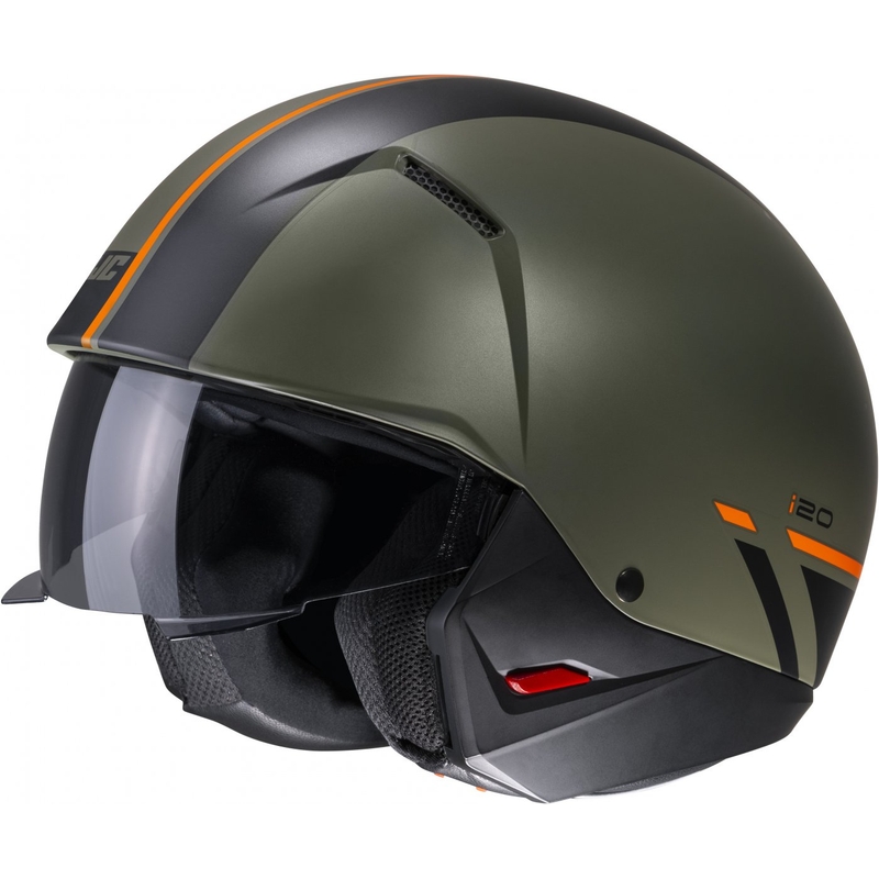 Åben hjelm med maske HJC i20 Batol MC4SF orange-sort-grøn udsalg