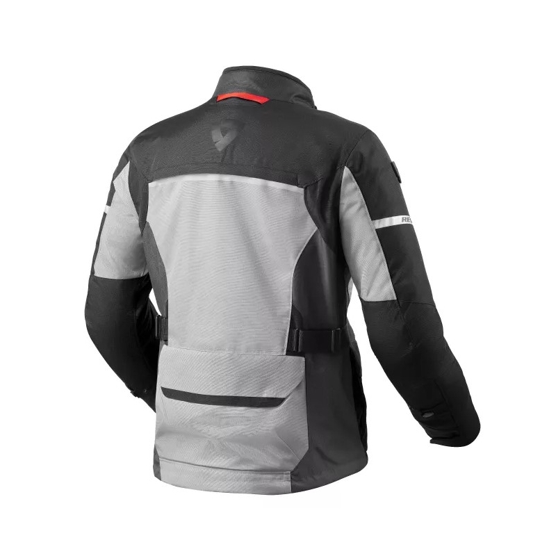 Motorcykeljakke Revit Outback 4 H2O sølv-sort