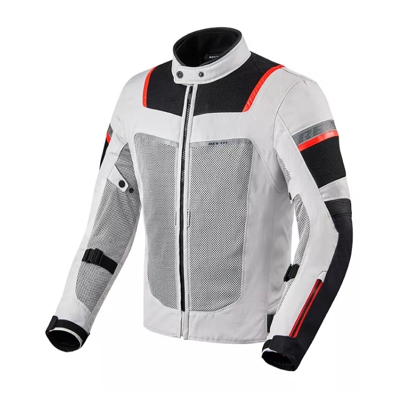 Motorcykeljakke Revit Tornado 3 sølv-sort udsalg