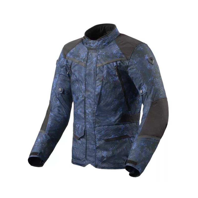 Revit Voltiac 3 H2O camo blå motorcykeljakke udsalg