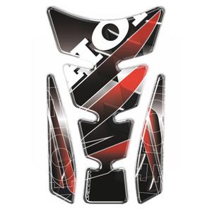 Brændstoftankdæksel - Print Wings tankpad sølv med sidedel