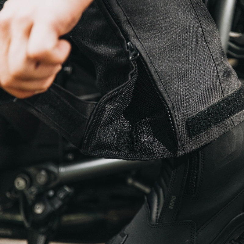 Ozone Vulcan sorte motorcykelbukser