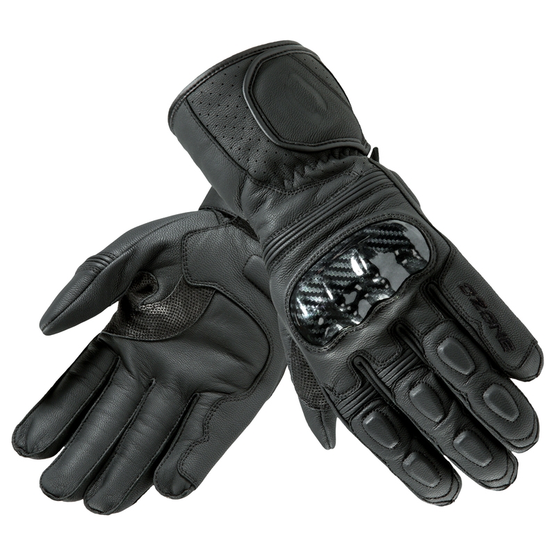 Motorcykelhandsker Ozone Ride II CE sort udsalg