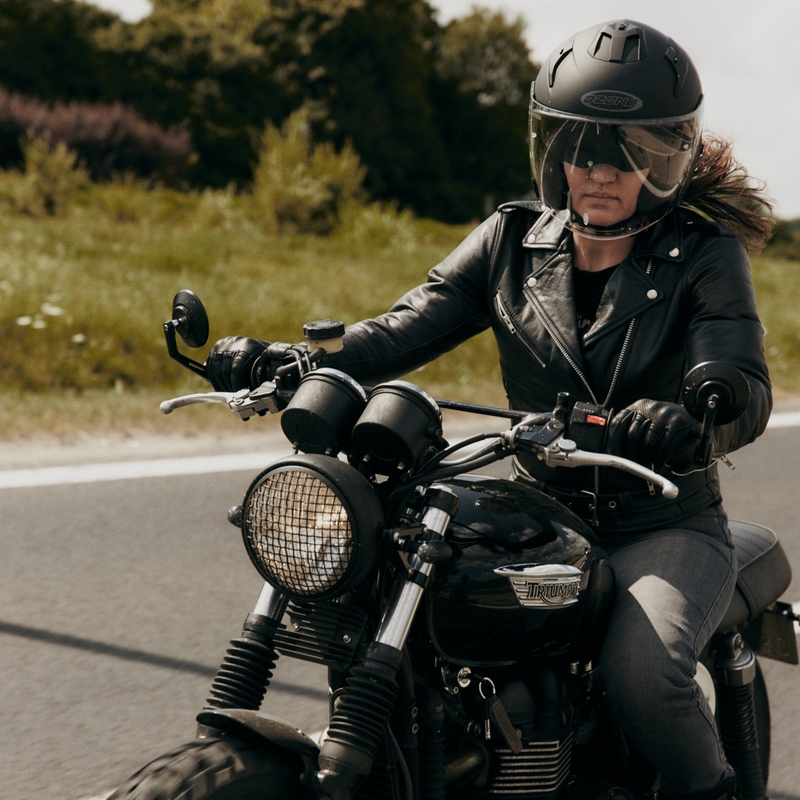 Ozone Ramones motorcykeljakke til kvinder, sort