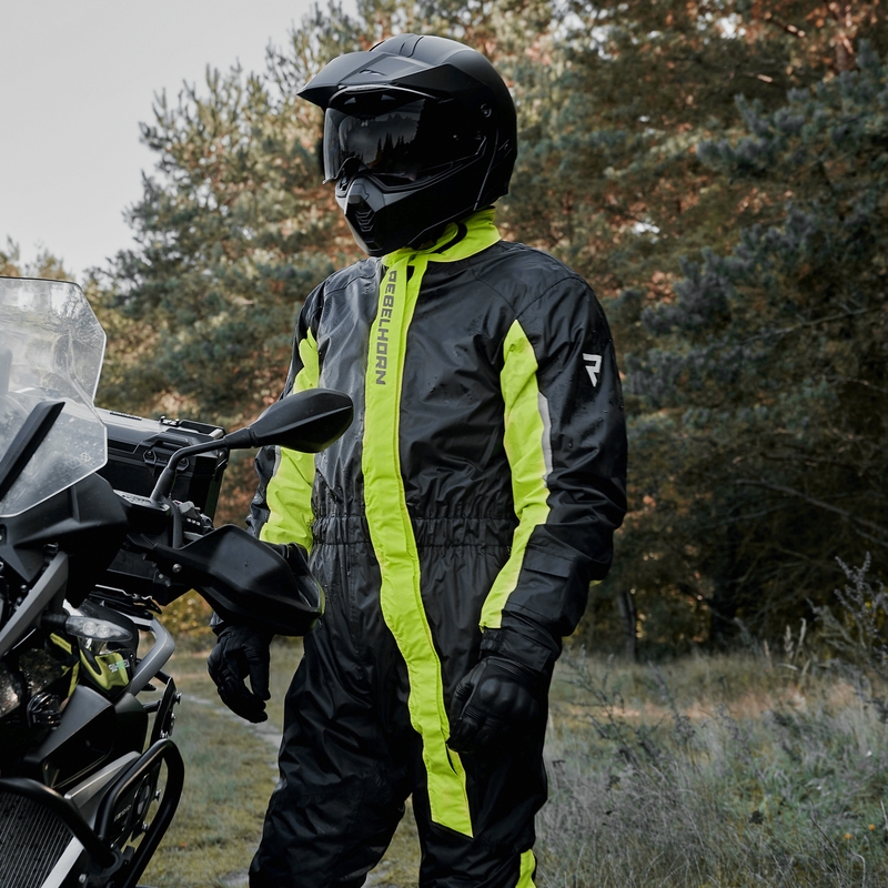 Moto bunda do deště Rebelhorn Patrol fluo žluto-černá