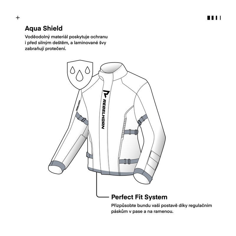Moto bunda do deště Rebelhorn Patrol fluo žluto-černá