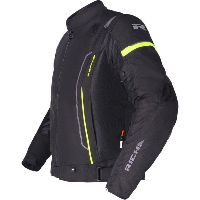 Bunda na motorku RICHA Airstream 3 černo-fluo žlutá výprodej