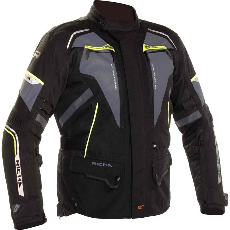 Bunda na motorku RICHA Infinity 2 Flare šedo-fluo žlutá výprodej