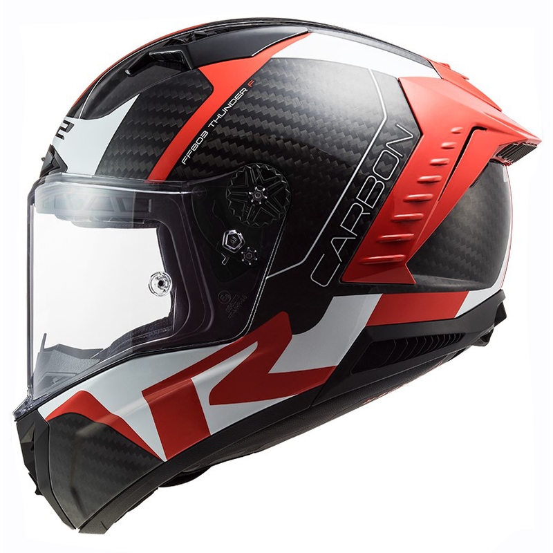 LS2 FF805 Thunder C Racing1 sort-hvid-rød integreret motorcykelhjelm