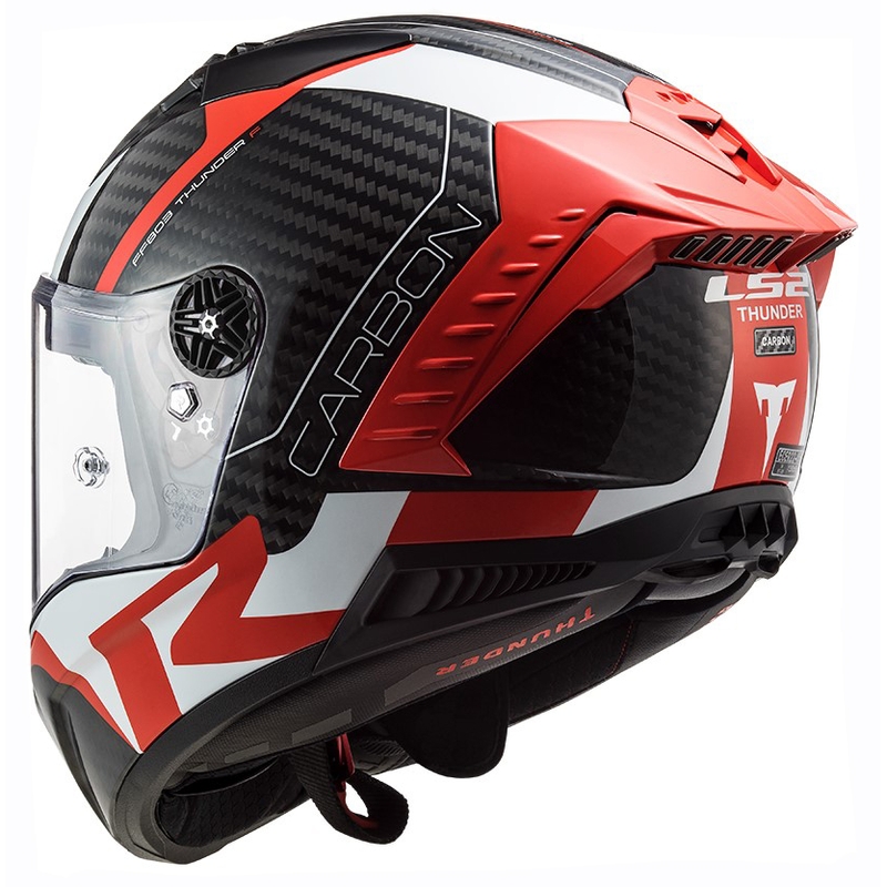 LS2 FF805 Thunder C Racing1 sort-hvid-rød integreret motorcykelhjelm