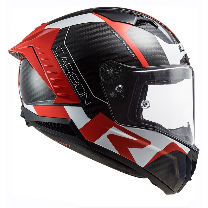 LS2 FF805 Thunder C Racing1 sort-hvid-rød integreret motorcykelhjelm