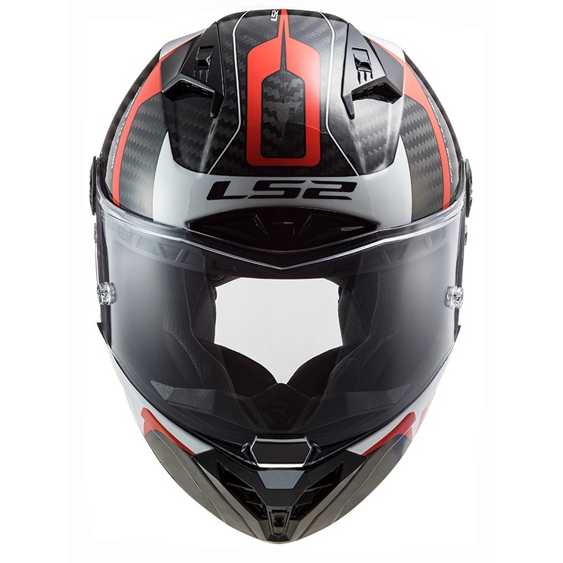 LS2 FF805 Thunder C Racing1 sort-hvid-rød integreret motorcykelhjelm