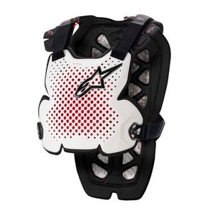 Alpinestars A-1 PRO hvid-sort-rød brystbeskytter