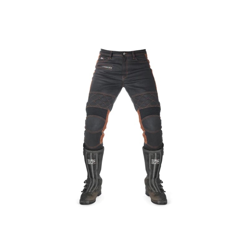 Motorcykelbukser Fuel Sergeant 2 Waxed Brown og Black