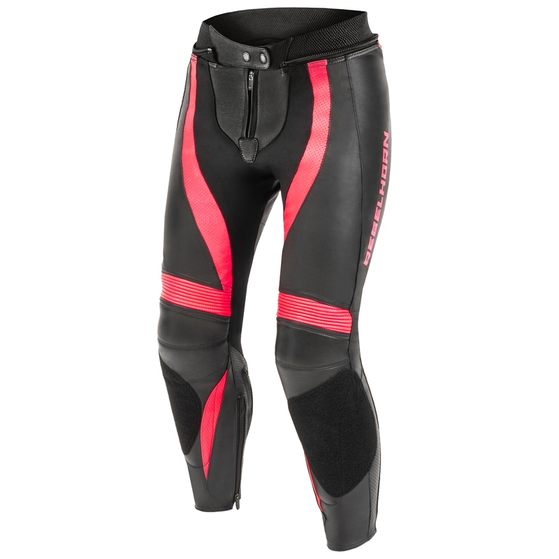 Rebelhorn Rebel Black-Fluo Pink motorcykelbukser til kvinder