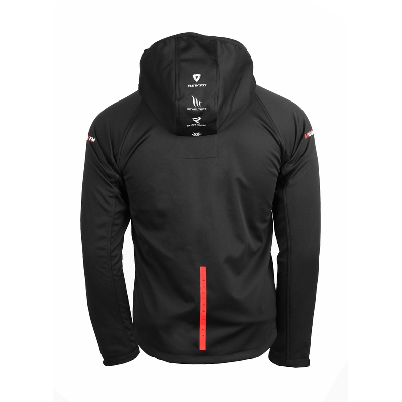 Softshelljakke MotoZem Racing Team sort-rød