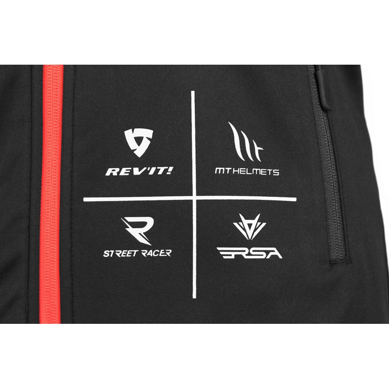 Softshelljakke MotoZem Racing Team sort-rød