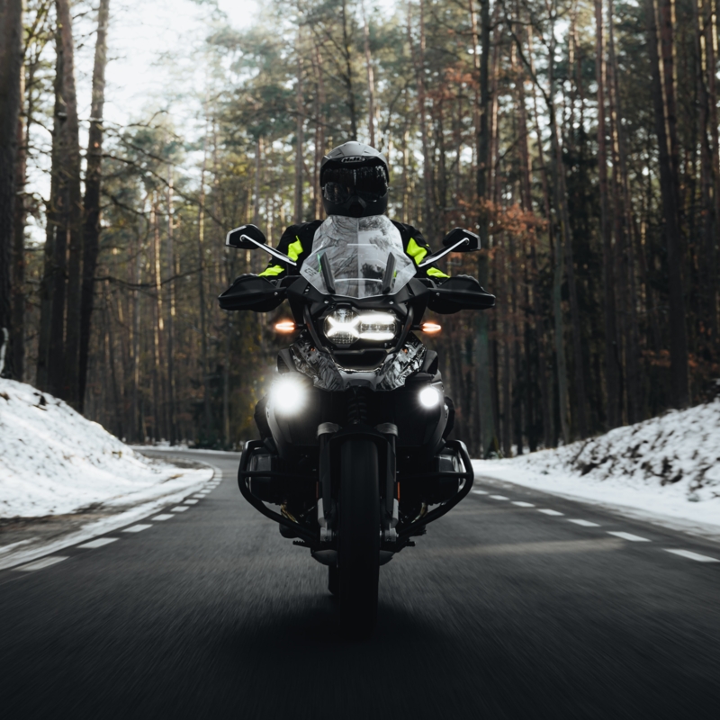 Motorcykeljakke Rebelhorn Hardy II sort-fluogul udsalg
