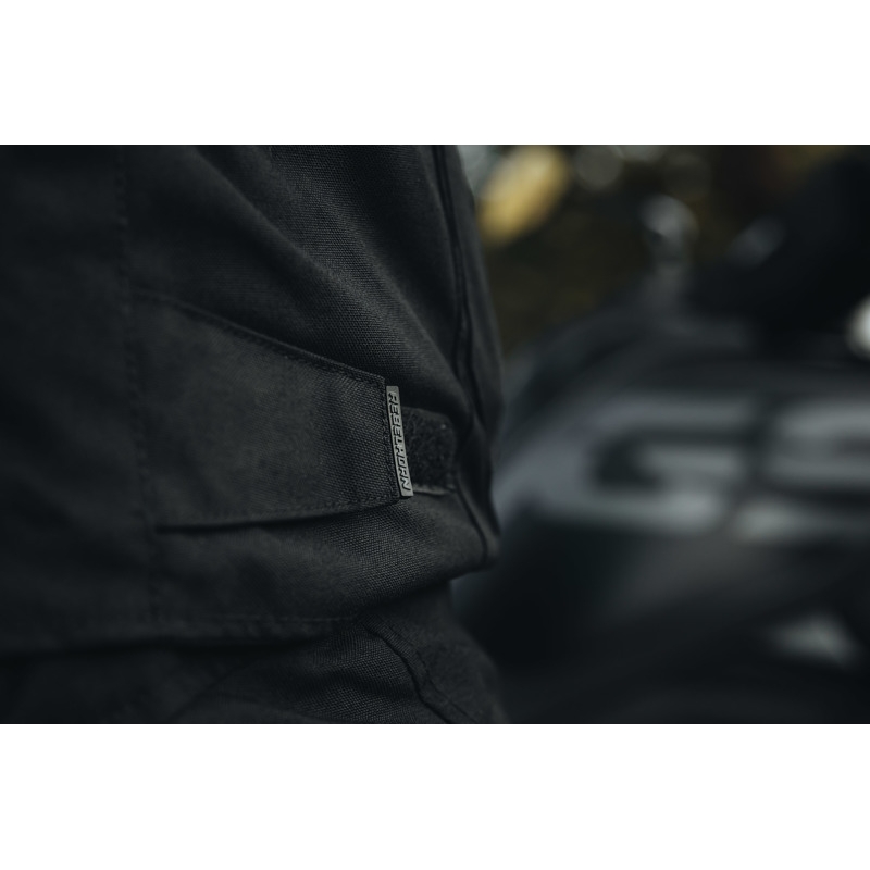 Motorcykeljakke Rebelhorn Hardy II sort-fluogul udsalg
