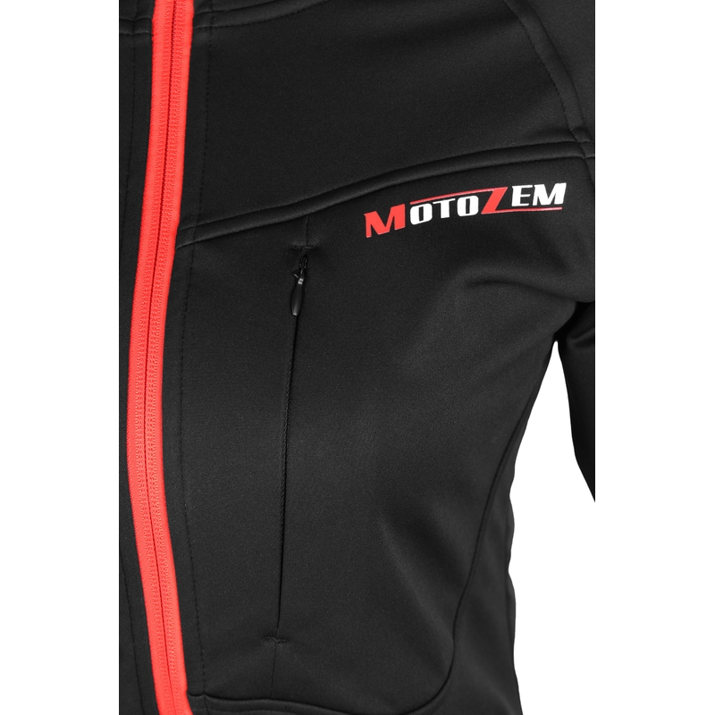 Dame softshelljakke MotoZem Racing Team sort-rød