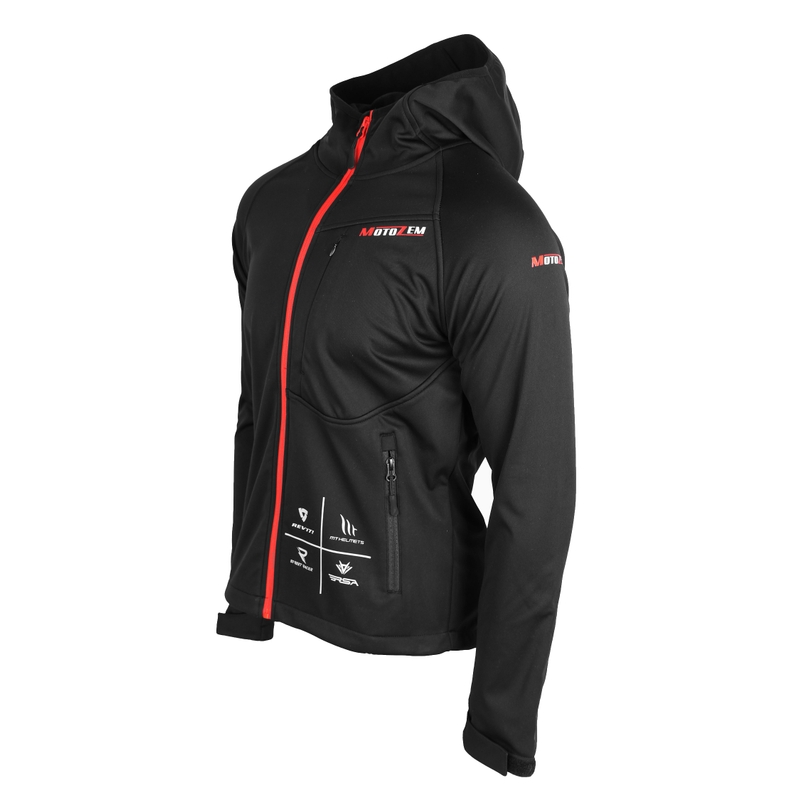 Softshelljakke MotoZem Racing Team sort-rød