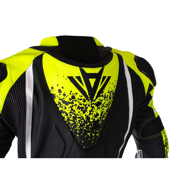 RSA GT2 sort-hvid-fluogul motorcykeloverall udsalg