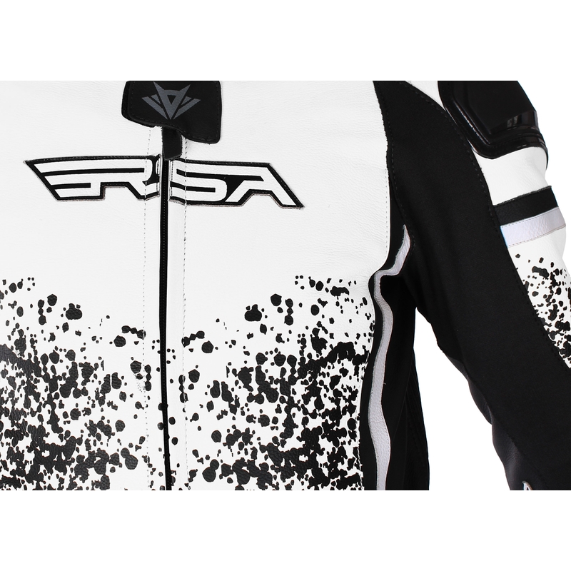 RSA GT2 sort og hvid motorcykeloverall udsalg