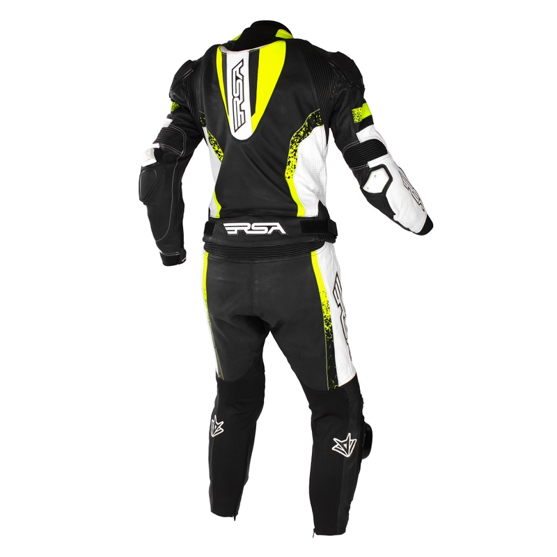 RSA Imola 2 sort-hvid-fluogul motorcykeloverall udsalg