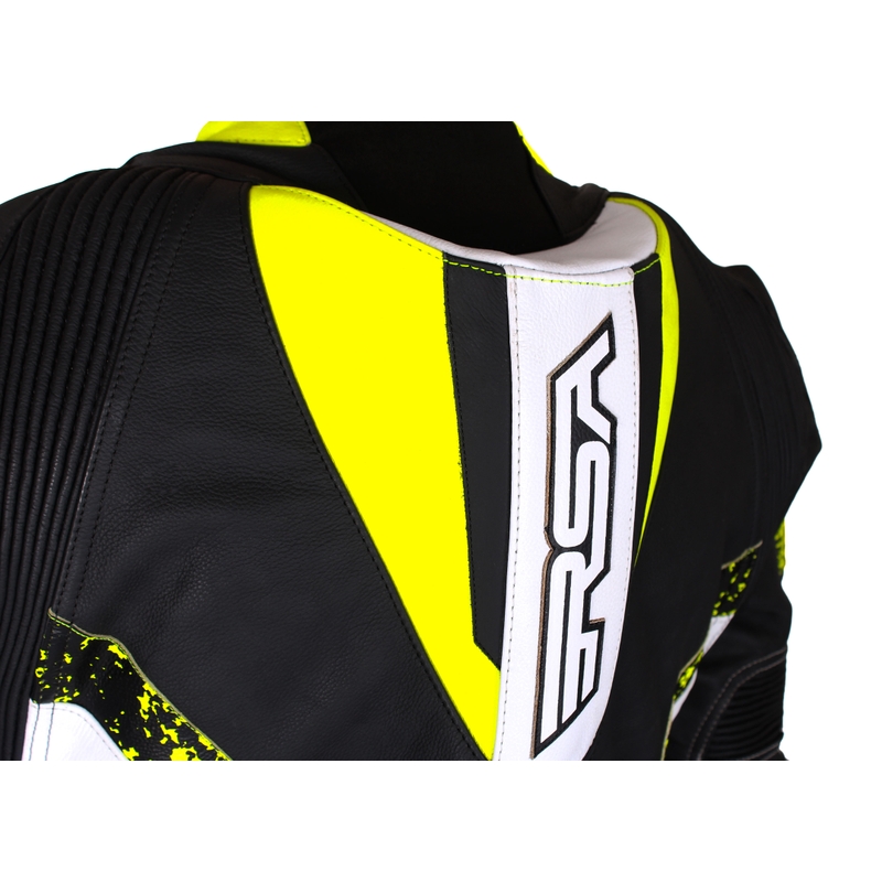 RSA Imola 2 sort-hvid-fluogul motorcykeloverall udsalg