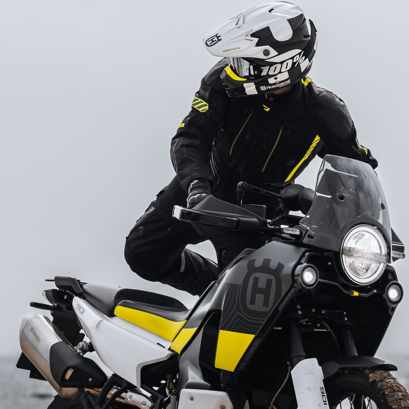 Rebelhorn Patrol sort-grå-fluogul motorcykeljakke