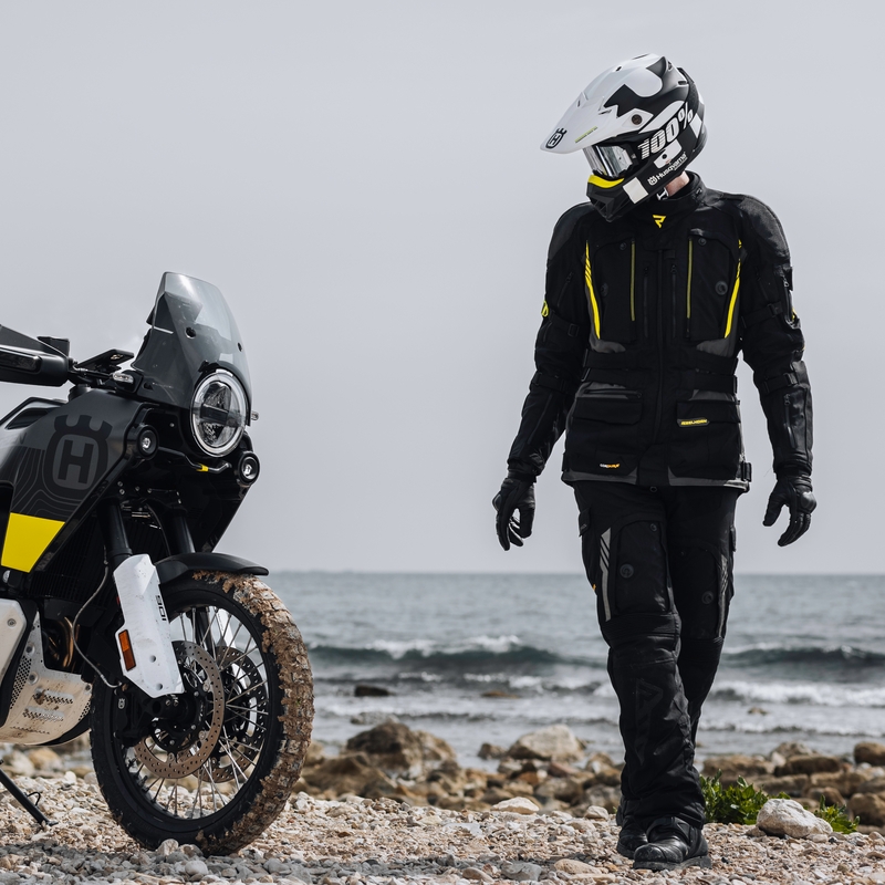 Rebelhorn Patrol sort-grå-fluogul motorcykeljakke