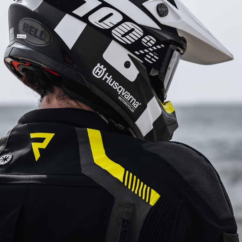 Rebelhorn Patrol sort-grå-fluogul motorcykeljakke