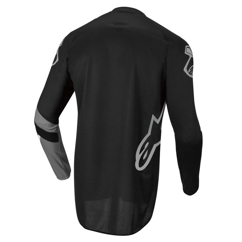 Alpinestars Racer Graphite motocrosstrøje til børn, sort og grå