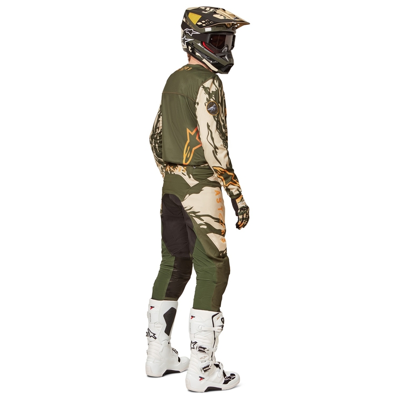 Motocrosstrøje til børn Alpinestars Racer Tactical camo grøn-beige-orange
