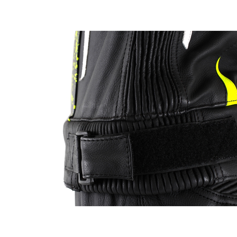 RSA GT2 sort-hvid-fluogul motorcykeloverall udsalg