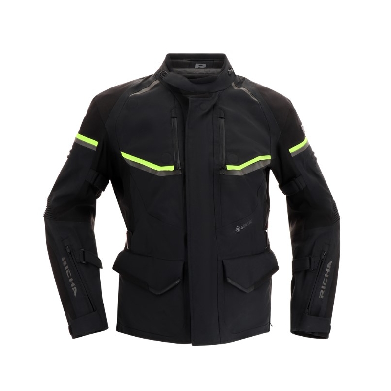 Bunda na motorku RICHA Atlantic 2 Gore-Tex černo-fluo žlutá výprodej