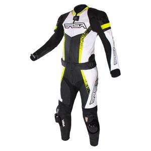 RSA Imola 2 sort-hvid-fluogul motorcykeloverall udsalg